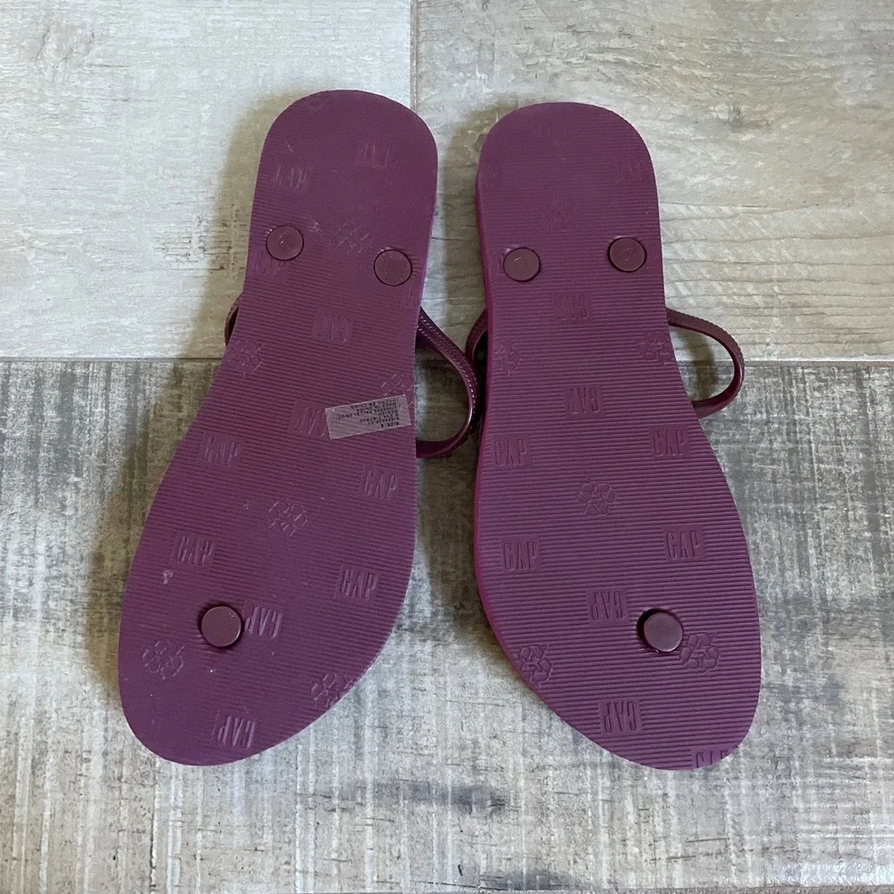 Gap Flip Flop Sandals Size 9 Purple EVA T-Strap Thong Summer Beachy Y2K Girlhood - Picture 3 of 5